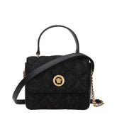 Versace Schwarze Stoffhandtasche