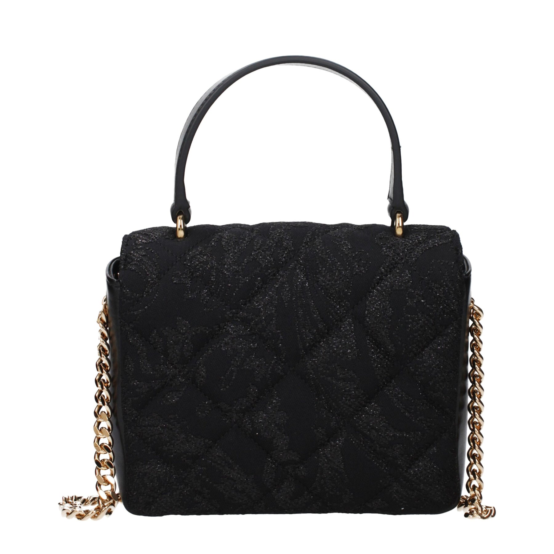 Versace Schwarze Stoffhandtasche