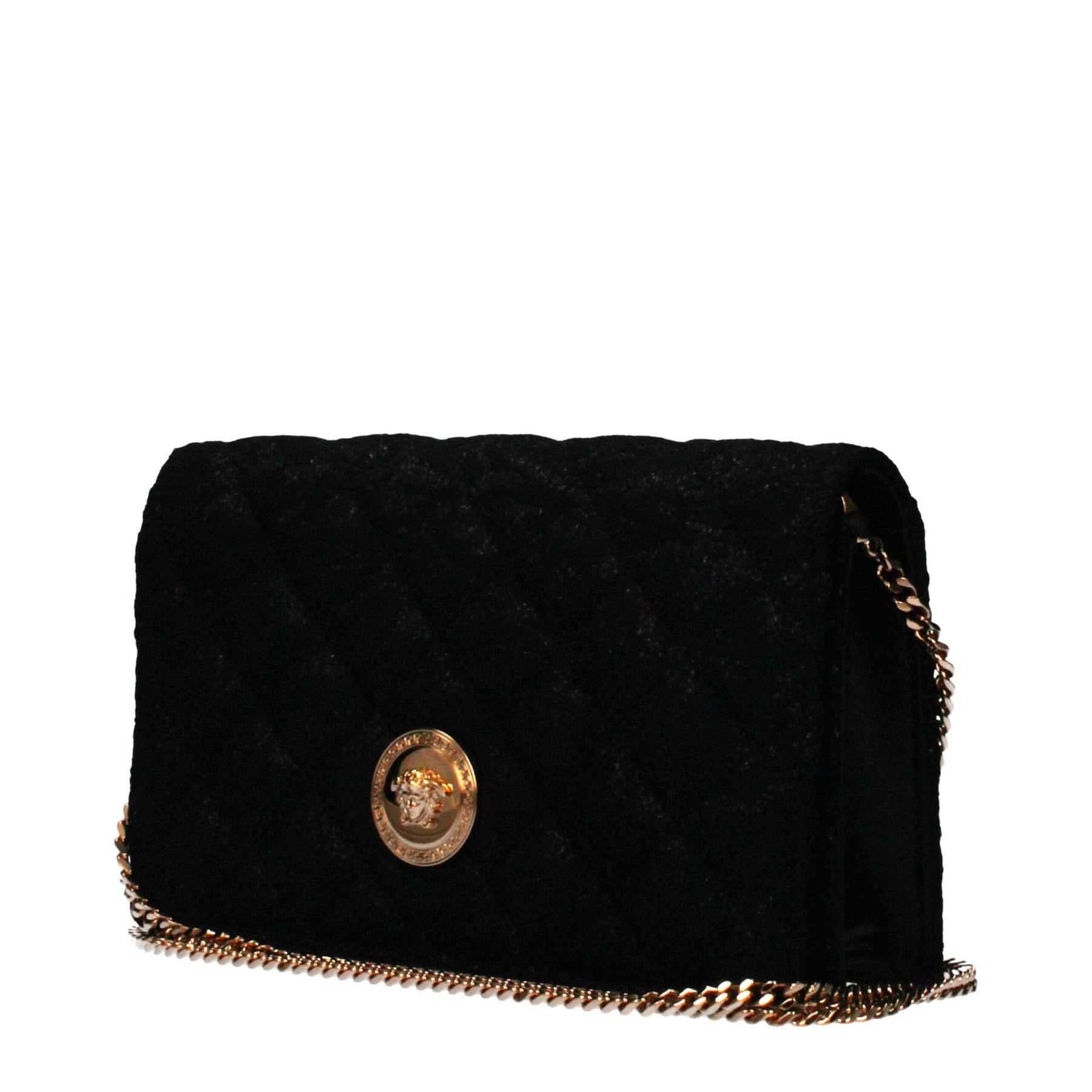 Versace Schwarze Stoff-Clutch