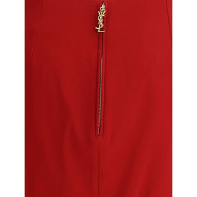 Saint Laurent Roter Viskose-Rock