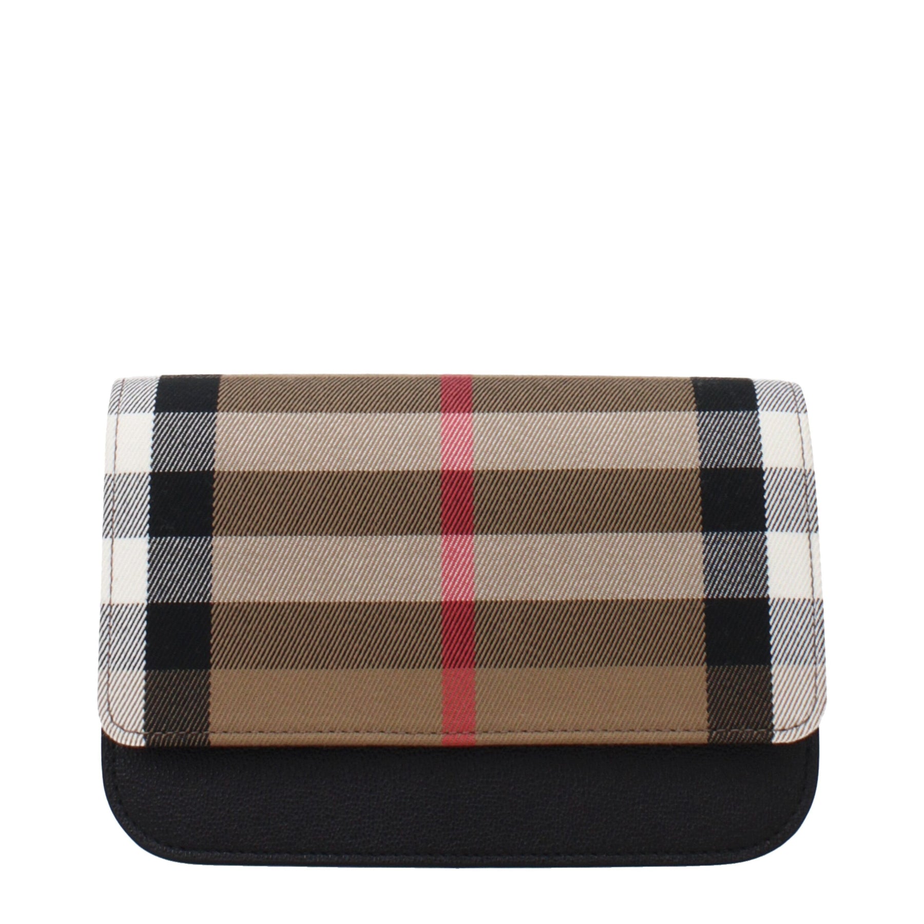 Burberry Beigefarbene Stoff-Clutch