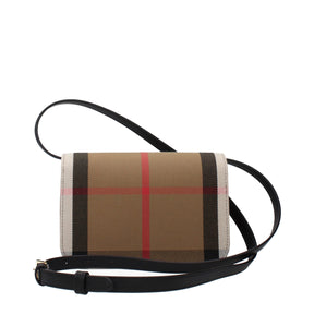 Burberry Beigefarbene Stoff-Clutch