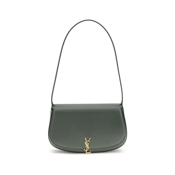 Saint Laurent Grüne Kalbshaut Bos Taurus Schultertasche