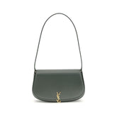 Saint Laurent Grüne Kalbshaut Bos Taurus Schultertasche