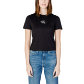 Calvin Klein Jeans Schwarzes Baumwoll-T-Shirt
