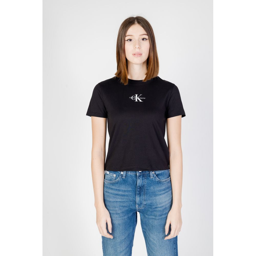 Calvin Klein Jeans Schwarzes Baumwoll-T-Shirt