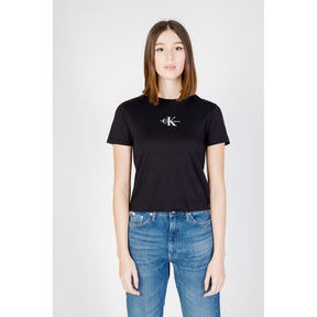 Calvin Klein Jeans Schwarzes Baumwoll-T-Shirt