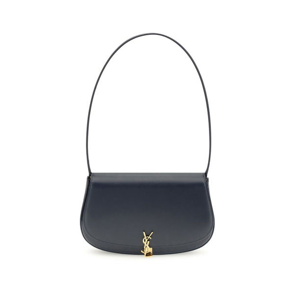 Saint Laurent Blaue Kalbshaut Bos Taurus Schultertasche