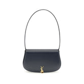 Saint Laurent Blaue Kalbshaut Bos Taurus Schultertasche