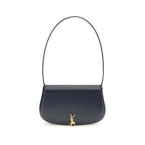 Saint Laurent Blaue Kalbshaut Bos Taurus Schultertasche