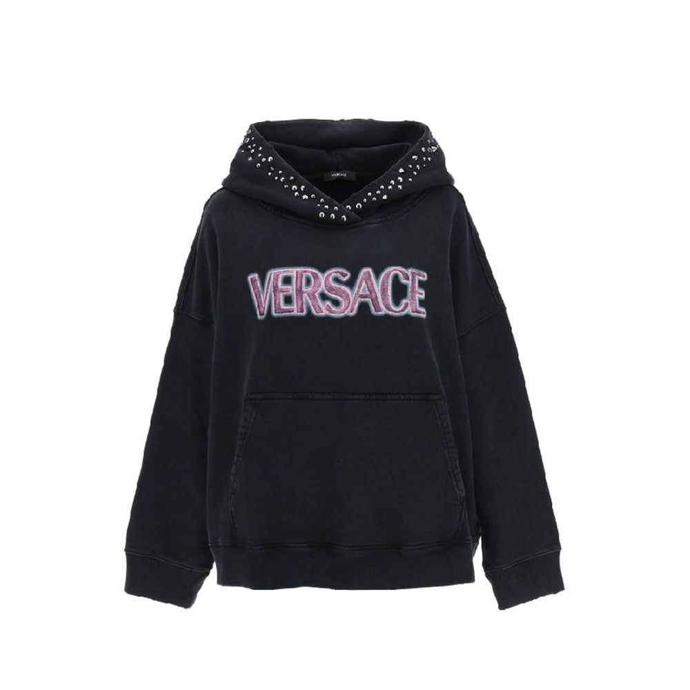 Versace Baumwoll-Sweatshirt in Schwarz