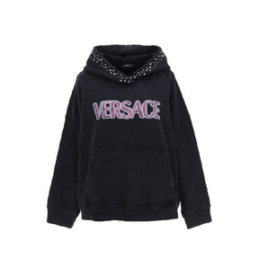 Versace Baumwoll-Sweatshirt in Schwarz