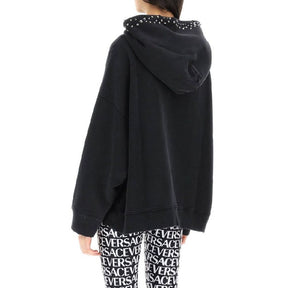 Versace Baumwoll-Sweatshirt in Schwarz