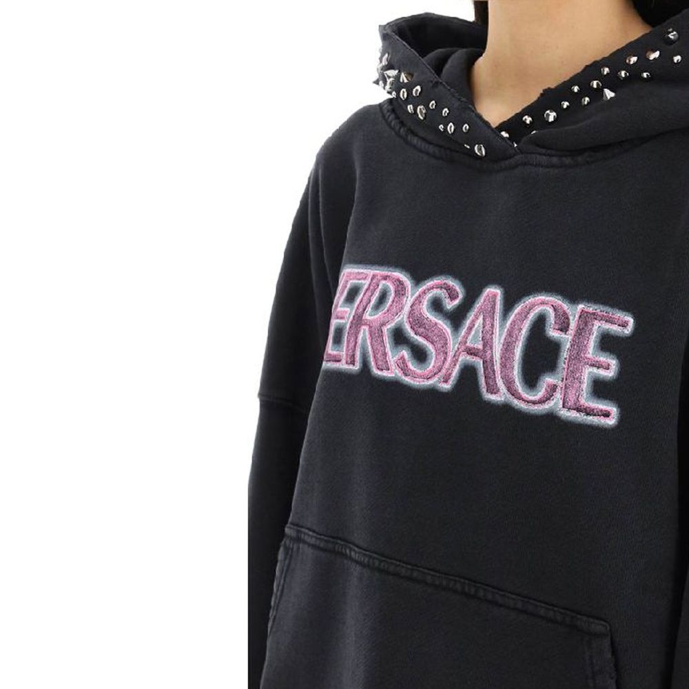 Versace Baumwoll-Sweatshirt in Schwarz