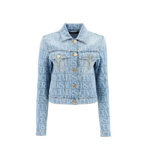 Versace Blaue Baumwoll-Jeansjacke