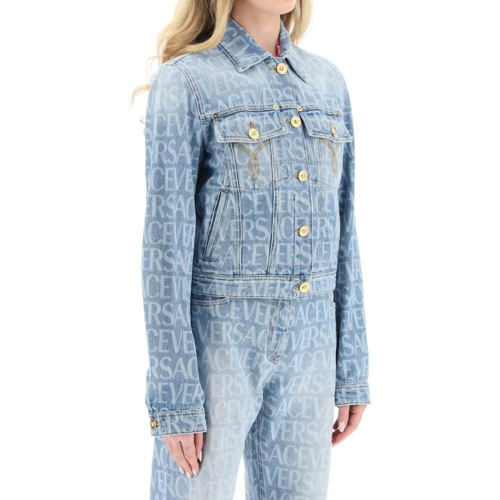 Versace Blaue Baumwoll-Jeansjacke