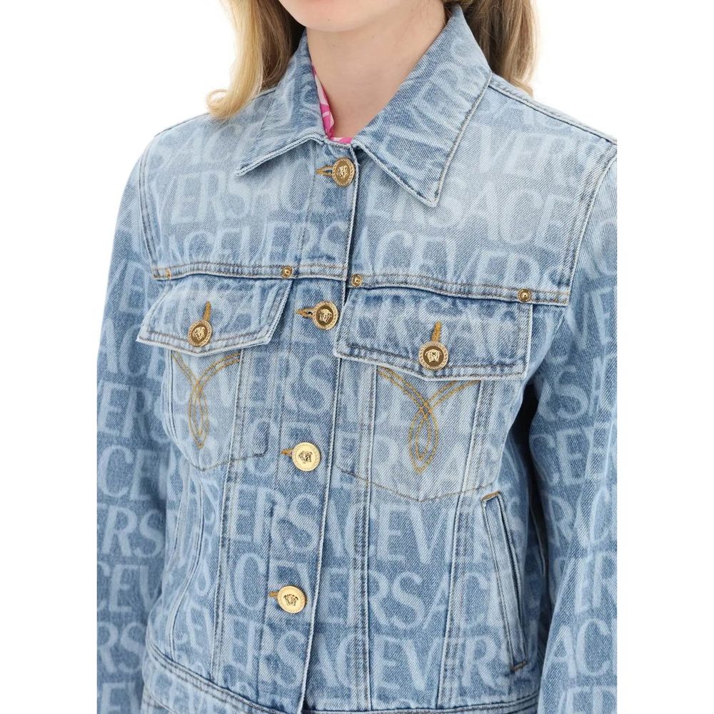 Versace Blaue Baumwoll-Jeansjacke