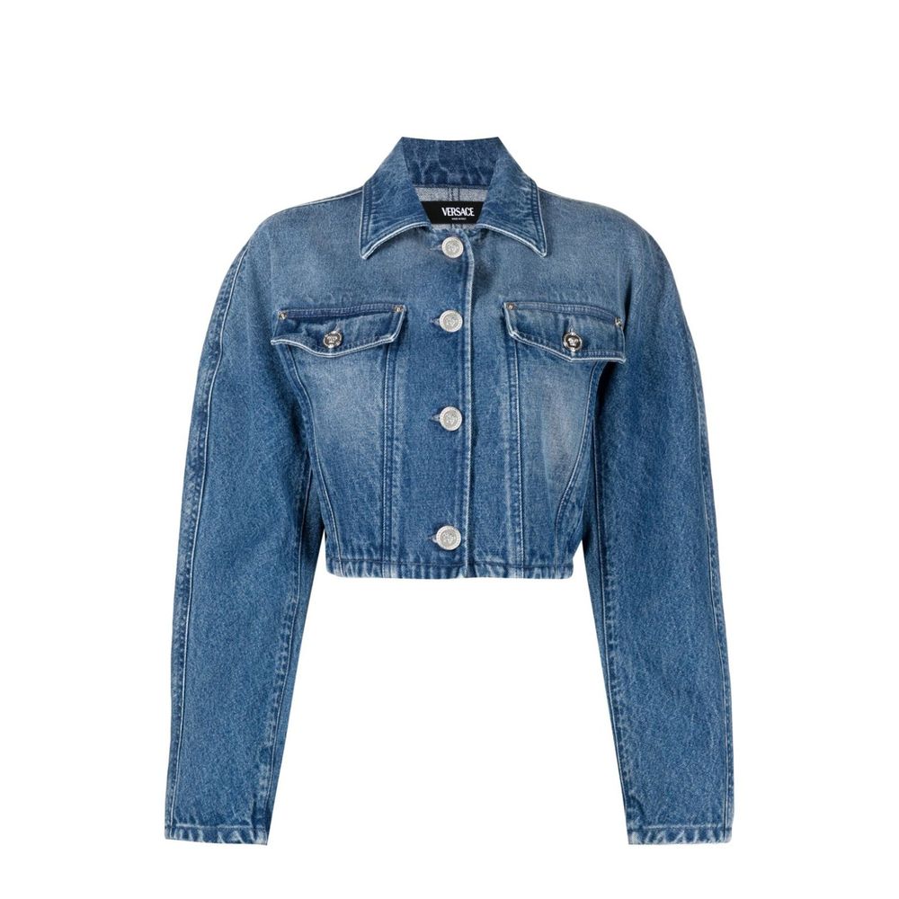 Versace Blaue Baumwoll-Jeansjacke
