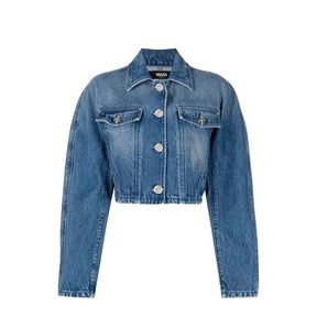 Versace Blaue Baumwoll-Jeansjacke