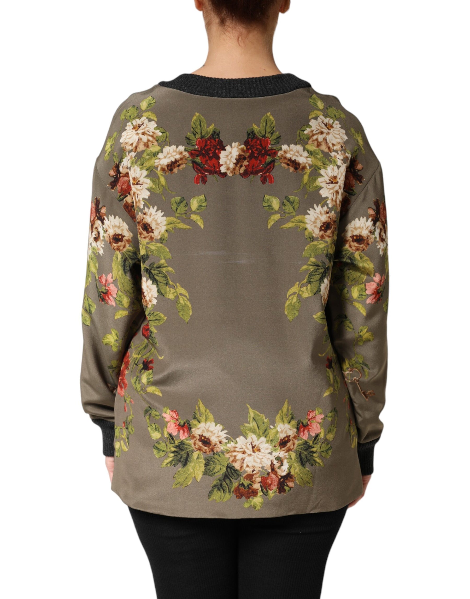 Dolce & Gabbana Zauberhaftes Sizilien Seiden-Pullover mit Rundhalsausschnitt