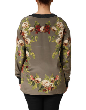 Dolce & Gabbana Zauberhaftes Sizilien Seiden-Pullover mit Rundhalsausschnitt