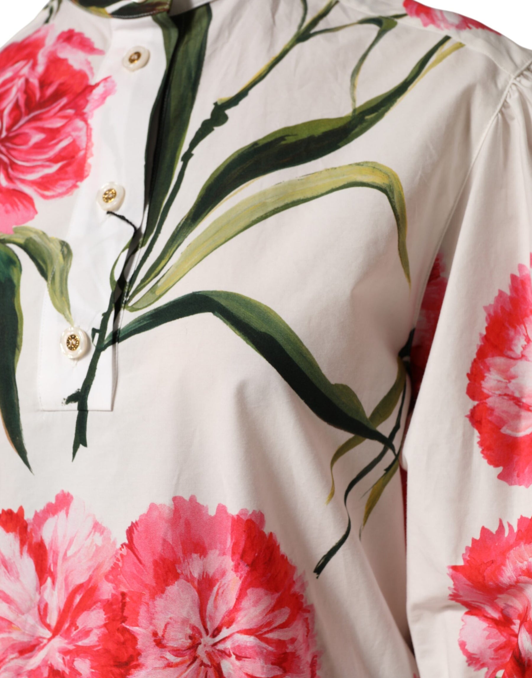 Dolce & Gabbana Bluse mit langen Ärmeln und floralem Muster in Multicolor