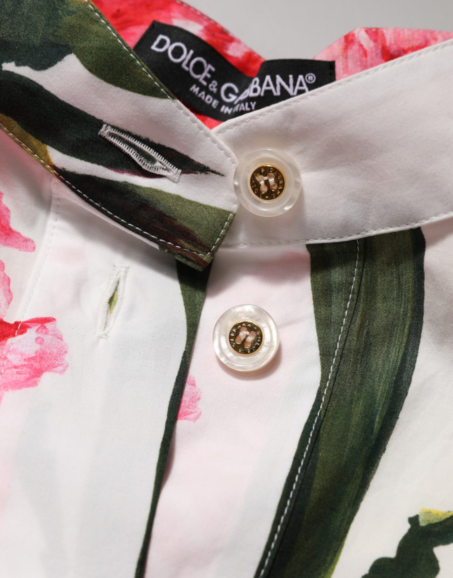 Dolce & Gabbana Bluse mit langen Ärmeln und floralem Muster in Multicolor