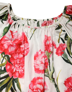 Dolce & Gabbana Bluse mit Blumenmuster und Off-Shoulder-Ausschnitt