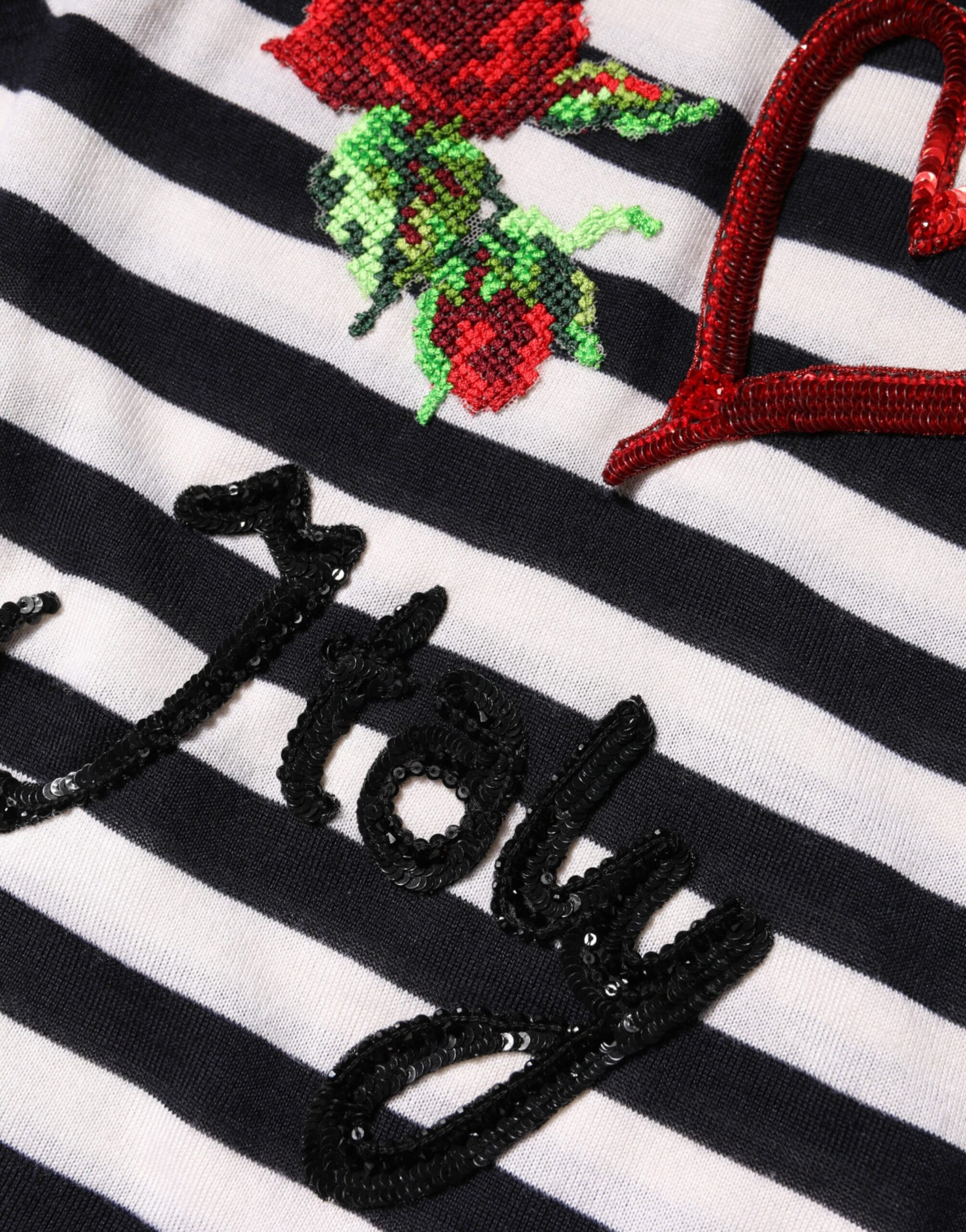 Dolce & Gabbana Schwarzes und weißes ärmelloses Oberteil aus Kaschmir und Seide