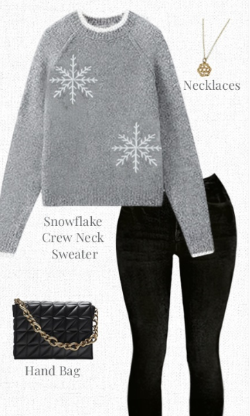 Kuschelig-warmes Herbst Must-Have: Grey Crew Neck Long Sleeve Sweater
