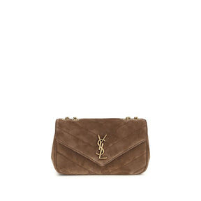 Saint Laurent Braune Kalbsleder Bos Taurus Schultertasche