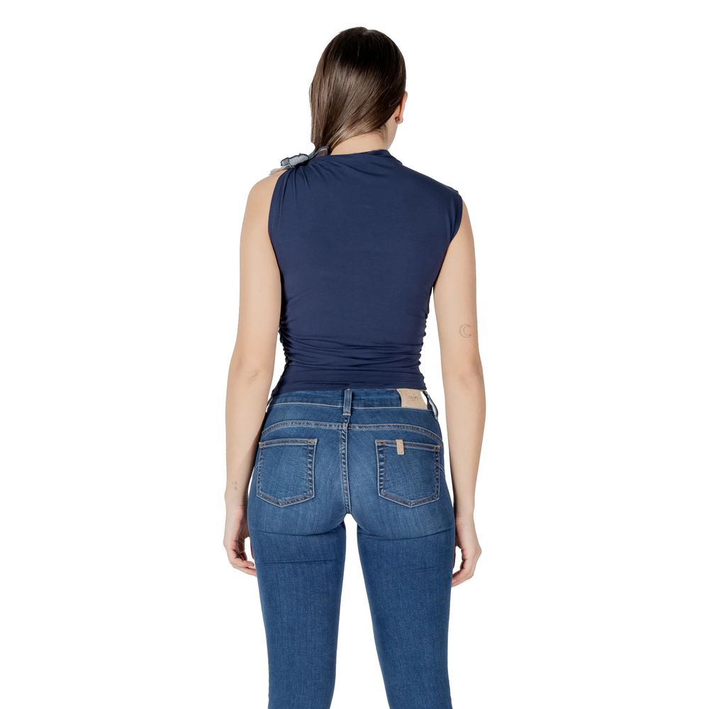 Guess Baumwoll-Top in Blau ohne Ärmel