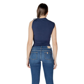 Guess Baumwoll-Top in Blau ohne Ärmel