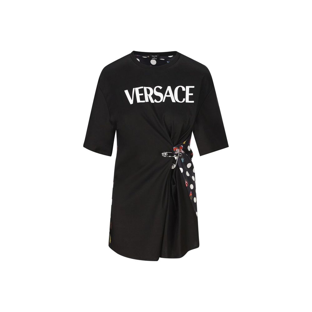 Versace Schwarzes Baumwoll-T-Shirt