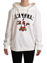 Dolce & Gabbana Weiße L'Amore Kapuzenpullover