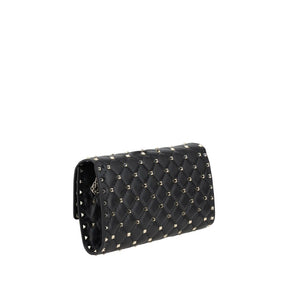 Valentino Garavani Schwarze Kalbsleder Bos Taurus Schultertasche