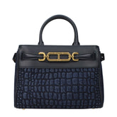 Tom Ford Blaue Stoffhandtasche
