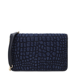 Tom Ford Blaue Stoff-Clutch