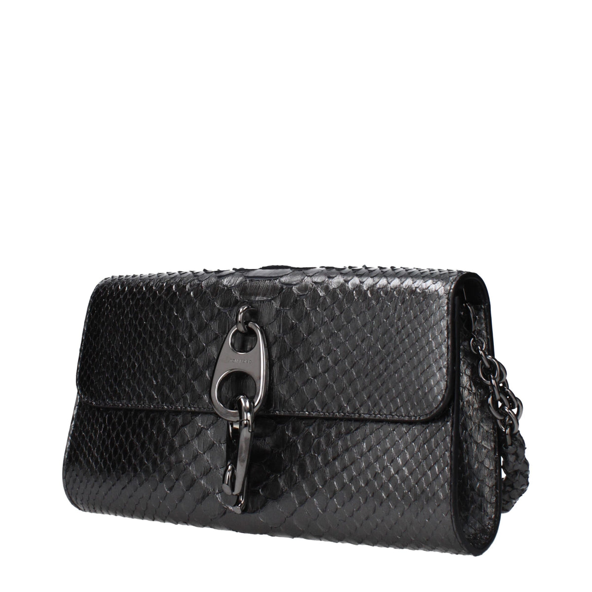 Tom Ford Grau-Schlangenhaut-Clutch