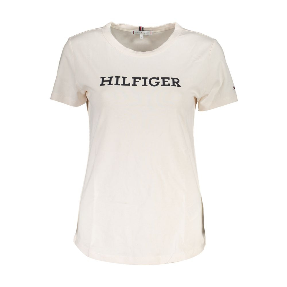 Tommy Hilfiger Baumwoll-T-Shirt in Beige