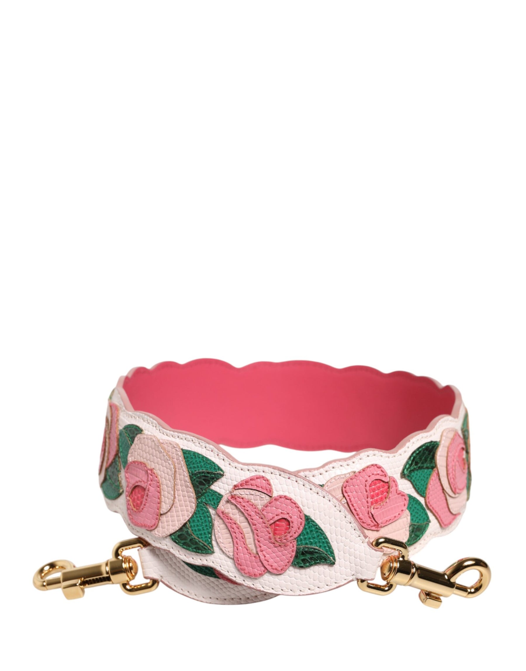 Dolce & Gabbana Florale Kalbsleder-Schultergurt für Taschen