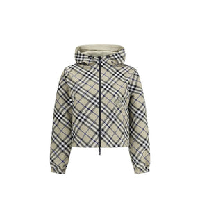 Burberry Graue Polyamid-Jacke in voller Länge