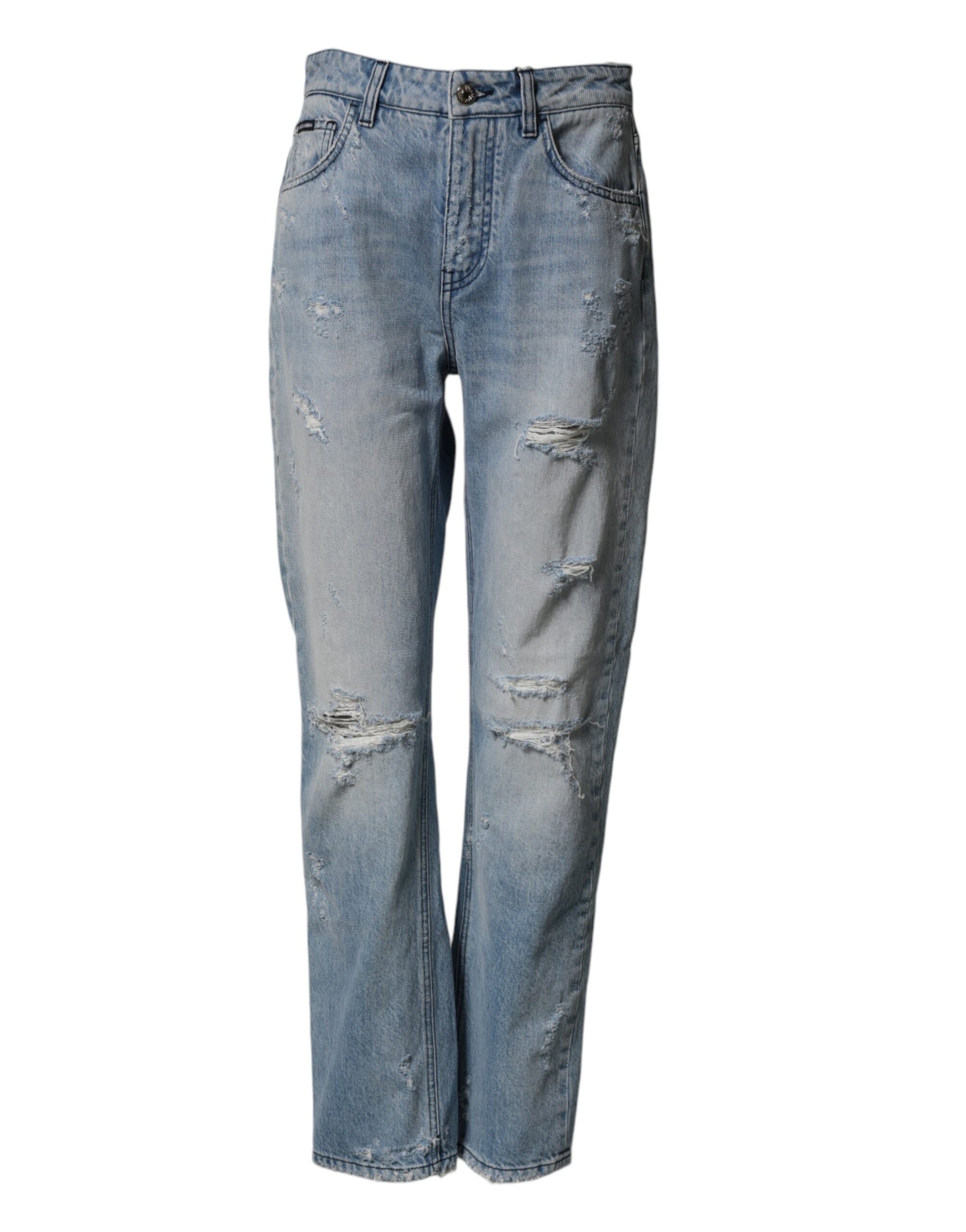 Dolce & Gabbana Hellblaue Destroyed Washed BOYFRIEND Jeans