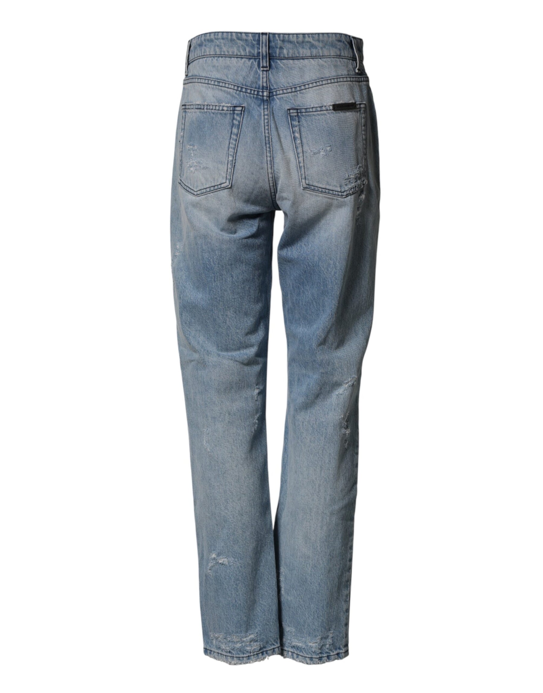 Dolce & Gabbana Hellblaue Destroyed Washed BOYFRIEND Jeans