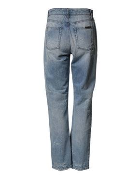 Dolce & Gabbana Hellblaue Destroyed Washed BOYFRIEND Jeans