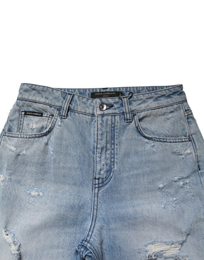 Dolce & Gabbana Hellblaue Destroyed Washed BOYFRIEND Jeans