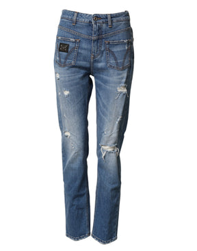 Dolce & Gabbana Used-Look-Jeans aus gewaschenem Baumwoll-Denim