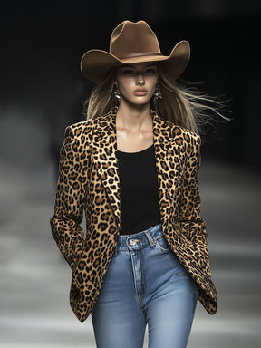 Wild Leopard Langarm-Blazer: Der stilvolle Herbstslook mit Leopardenprint