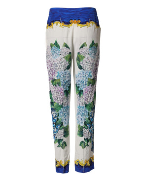 Dolce & Gabbana Hose mit geradem Bein und floralem Muster in Multicolor