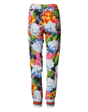 Dolce & Gabbana Bunte Jogginghose mit Blumenmuster und Mid Waist